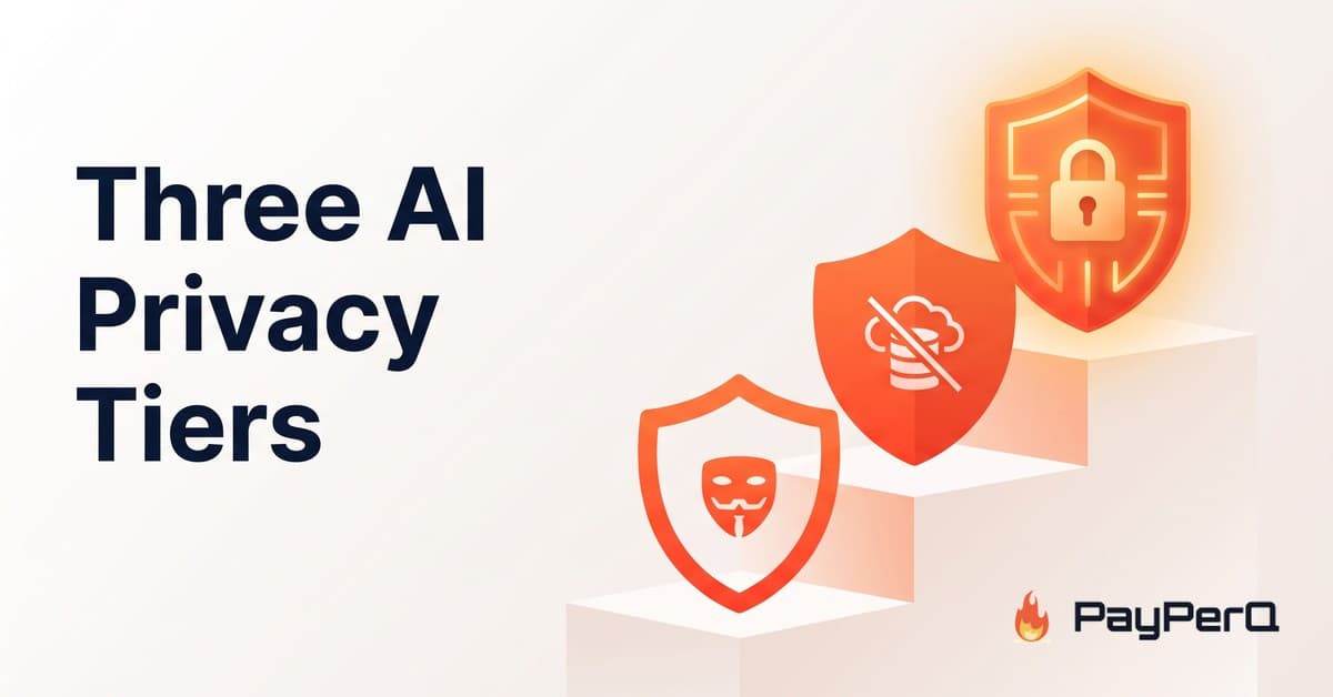 Anon vs ZDR vs TEE - Understanding PayPerQ's Three AI Privacy Tiers