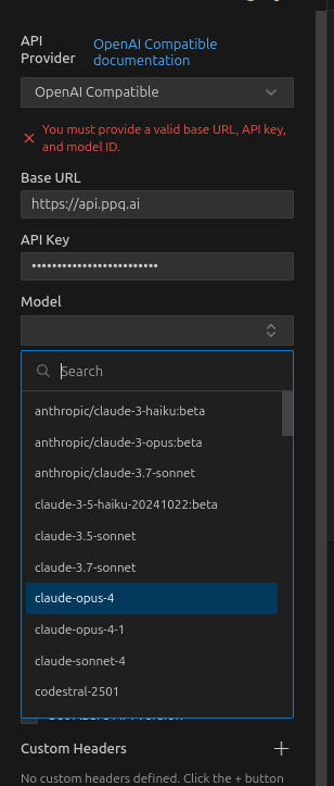 Kilo Code Settings